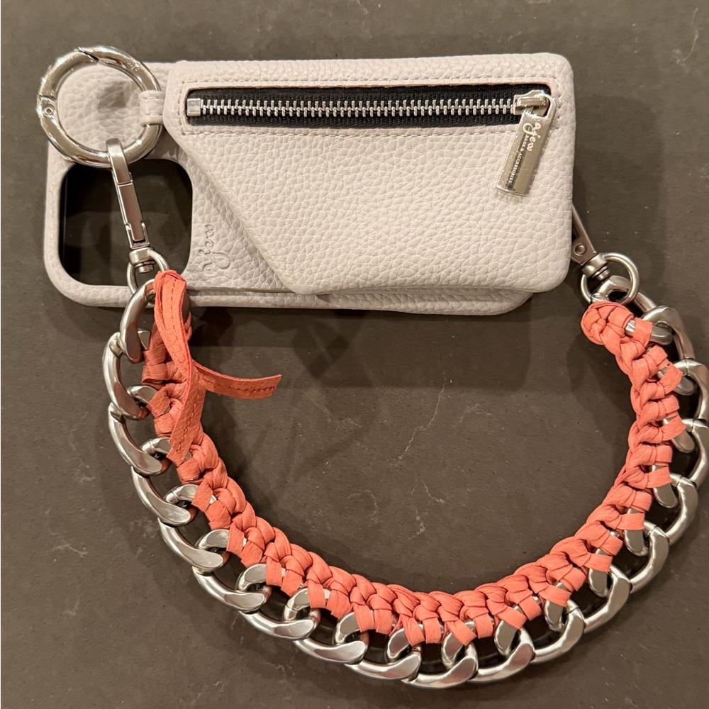 Aje Silver and Coral Chain Phone Case